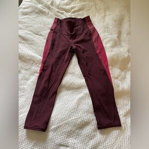 Lululemon Burgundy and Pink Leggings